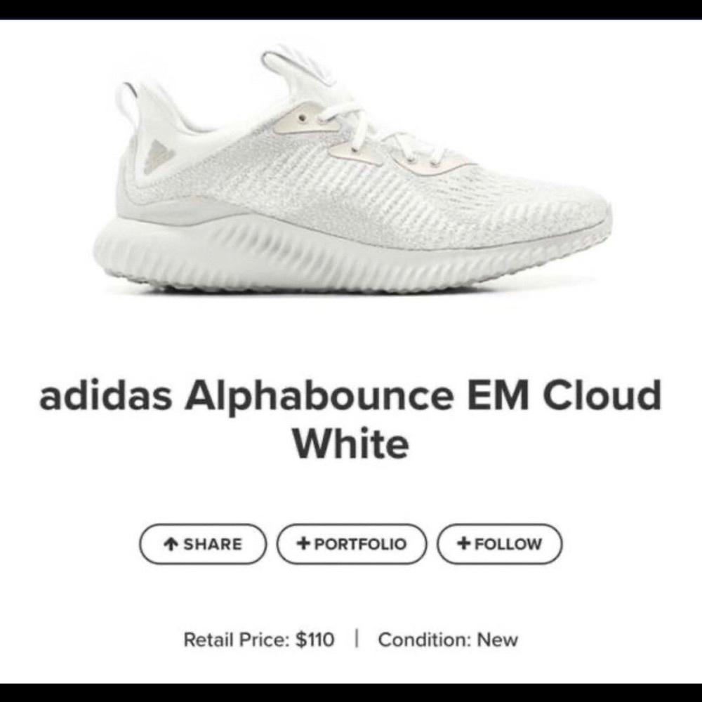 Adidas alphabounce em cloud white shoes